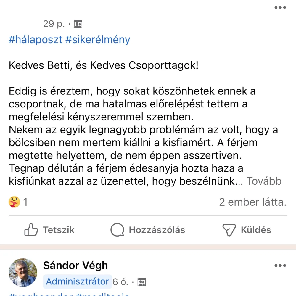 Pánik Kontroll Zárt Facebook csoporttartalmába kifotózott betekintő